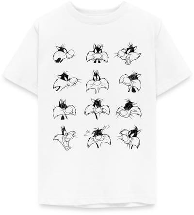 Looney Tunes Sylvester Facial Expressions T-Shirt Tiener