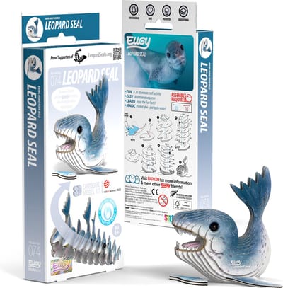 EUGY 3D Puzzel - Zeeluipaard - Zeedieren - Duurzaam - Verzamel Ze Allemaal - 6 Jaar