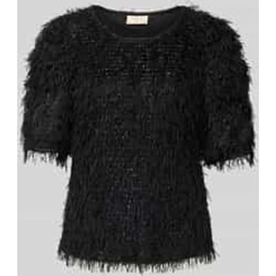 Pullover met franjes en ronde hals, model 'MARLIN'