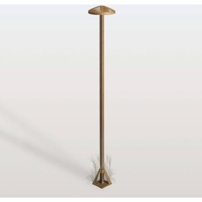 Moretti Luce LED tuinpadverlichting Aura Disk, hoogte 100 cm, antiek messing, IP65
