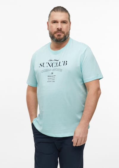 Zachte katoenen T-shirt met frontprint en geribbelde rand s.Oliver