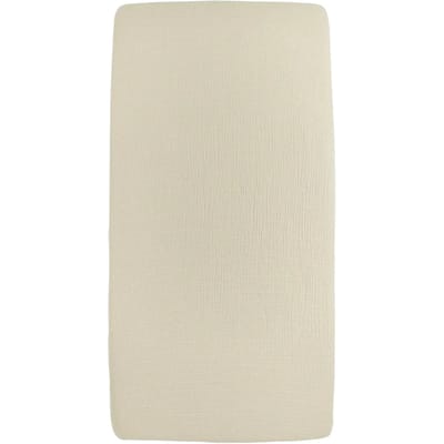 Meyco Baby Uni hoeslaken wieg - pre-washed hydrofiel - soft sand - 40x80cm