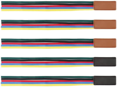 Dailygoods- Bladwijzers 5 Stuks - Lint Bladwijzers - Kunstleer - Kleurrijke Linten - 30 cm Lang - Ideaal voor Boeken en Bijbel - Boekmarkers