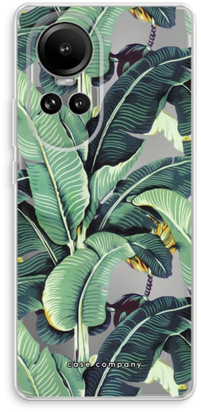 Case Company® - Hoesje geschikt voor Oppo Reno 10 hoesje - Bananenbladeren - Soft Cover Telefoonhoesje - Bescherming aan alle Kanten en Schermrand