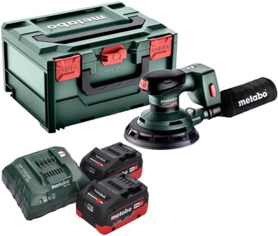 Metabo SXA 18 LTX 150 BL Accuschuurmachine 18 V 150 mm borstelloos + 2x LiHD accu 5.5 Ah + lader + metaBOX