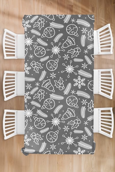 Kerst Tafelkleed - Kerstmis Decoratie - Tafellaken - Patronen - Kerstmis - Decoratie - 130x260 cm - Kerstmis Versiering - Tafeldecoratie Kerstmis - Kerstdecoratie tafel - Tafelversiering