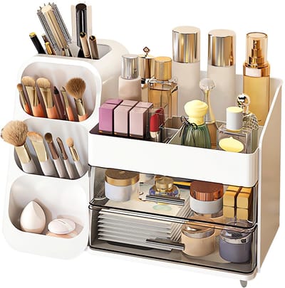 Unyqoos® Stijlvolle en Ruime Make-up Organizer met Laden voor Badkamer en Slaapkamer