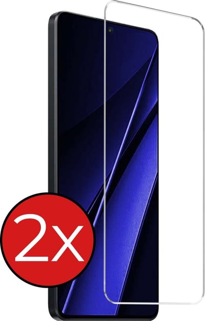 Screenprotector - 2 Stuks - Geschikt voor Xiaomi Poco X6 - Extra Sterk - Beschermglas - Gehard Glas - Tempered Glass - Screen Protector