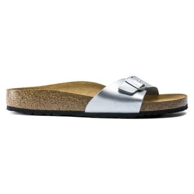 Birkenstock Madrid BF Silber Narrow Dames Slippers - Silver - Maat 41