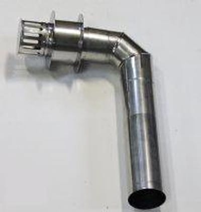 TTulpe WDV130 RVS rookgasafvoer set met wanddoorvoer voor de TTulpe Indoor B-14 geiser