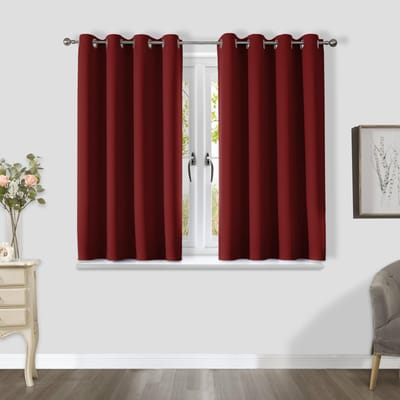 Dailygoods- Verduisteringsgordijn UV-bestendig - Set van 2 - Thermisch geïsoleerd - Geluiddicht - Vervagingsbestendig - H 137 x B 132 cm - Gordijnen