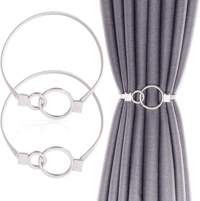 Gordijnbinders 2-Pack - Draperie Holdbacks - Gordijnen Stijlvol Houden - Drukknop Bevestiging - Verstelbare Lengte - Sier