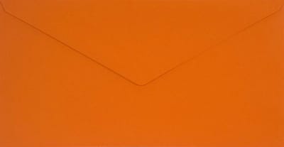Enveloppen Oranje Lang - Briefpapier Wenskaarten - Uitnodigingen Versturen - Puntsluiting Zonder Venster - 110x220mm 25 Stuks - Oranje