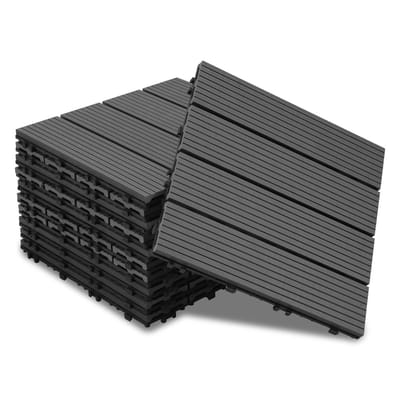 Terrastegels 8m² houten tegels 30x30 cm 88 stuks Terrastegels van hout met kliksysteem voor terras/balkon