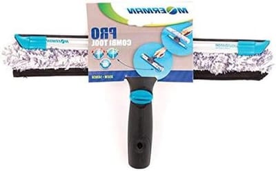 Raamtrekker Combi Gereedschap - Raamwisser Combinatie - Ramen Schoonmaken - Professionele Kwaliteit - 35 Centimeter - Wit