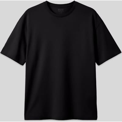 Overmaatse Katoenmix Crew Neck T-Shirt