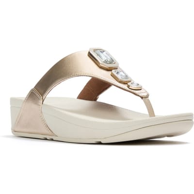 FitFlop Lulu Metallic Bold Crystals Teenslippers GOUD - Maat 38