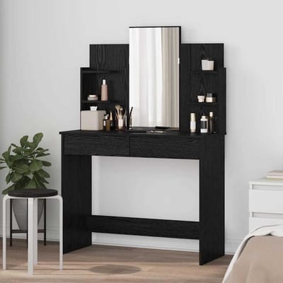 Kaptafel met Spiegel - Make-up tafel Kapmeubel - Sieraden Opbergen - Glad Oppervlak - 96 x 39 x 142 cm