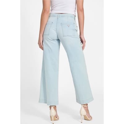 GUESS Eco Zoya Wide Leg Crop Nuage Light Taglia: W29L29 | Pantaloni Outlet | Donna
