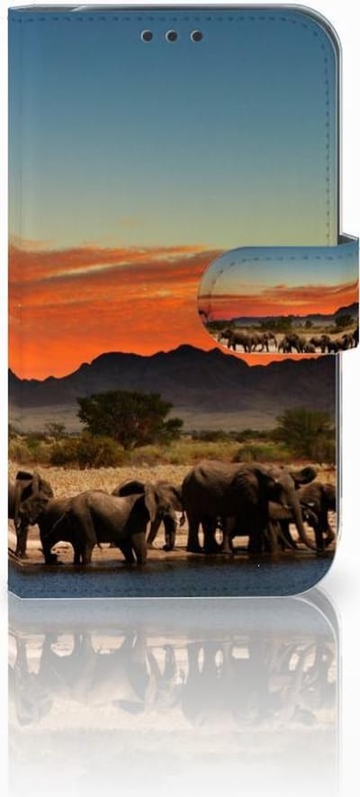 Samsung Galaxy Xcover 4 | Xcover 4s Telefoonhoesje met Pasjes Olifanten