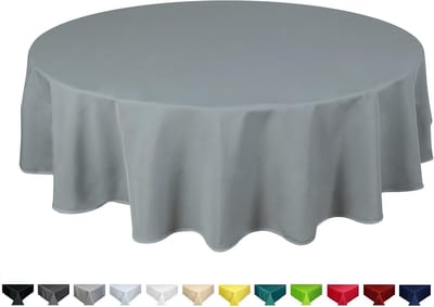 Famanu - Direct Kwaliteit Ronde Stof Tafelkleed Tafelkleed 140 cm Lichtgrijs