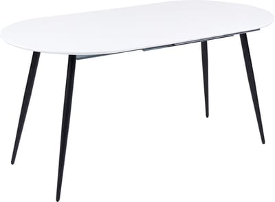 EFTALIA - Uitschuifbare eettafel - Wit - 120/160 x 80 cm - MDF