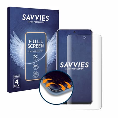 Savvies - Screenprotector voor Samsung Galaxy S21 FE 5G - Folie Beschermfolie transparant volledig dekking 4 Stuks