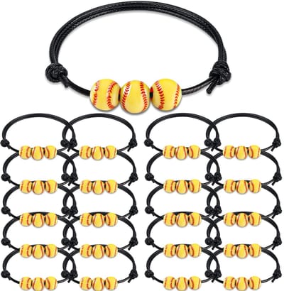 Dailygoods - 20 Stuks Verstelbare Softbal Armband voor Sportliefhebbers