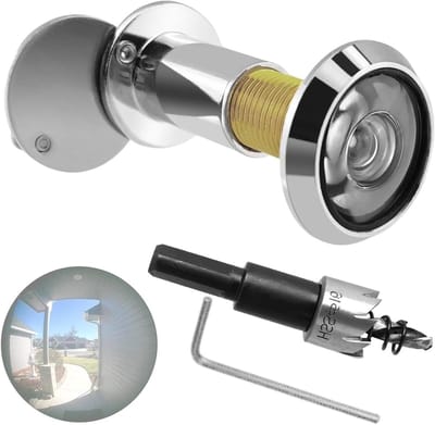 Deurspion - Kijkgaatje - Veiligheid Thuis - 220 Graden Groothoek - 35-60 Mm Deuren - Zilver