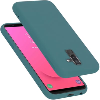 Cadorabo Hoesje geschikt voor Samsung Galaxy A6 PLUS 2018 in LIQUID GROEN - Beschermhoes gemaakt van flexibel TPU silicone Case Cover