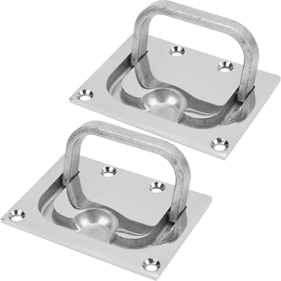 2 STKS Roestvrij Staal Boot Luik Trekker Deksel Handvat Marine Hardware Kast Ring white