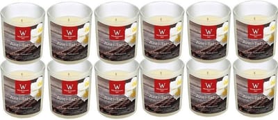 Trend Candles Geurkaars - 12x - in glas - Anti tabac aroma - 25 branduren - 7 x 8 cm - woondecoratie - kaarsen