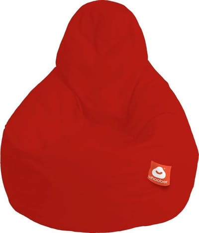 Whoober peervorm zitzak Barça outdoor Rood - Wasbaar - Voor binnen en buiten