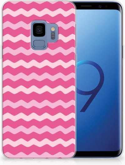 Samsung Galaxy S9 TPU bumper Waves Pink