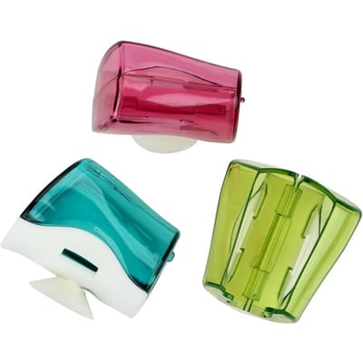 Badkamerproduct Zuignap Tandenborstelhouder Muurbevestiging Rek 3 Stuks/Set Tandenborstelhoes Opslag pink