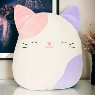 Klikkopers® - Kawaii knuffel - 30CM - Squish Knuffel - Kawaii Kat Knuffel - Kawaii Kussen - Kawaii Cat Knuffel - Paars Roze