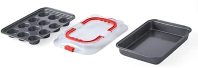 Bakken met een Complete Set van 2 Antiaanbak Pannen - 9 x 13 Cake Pan & 12-Cup Muffin Pan, Geschikt voor Afwassen
