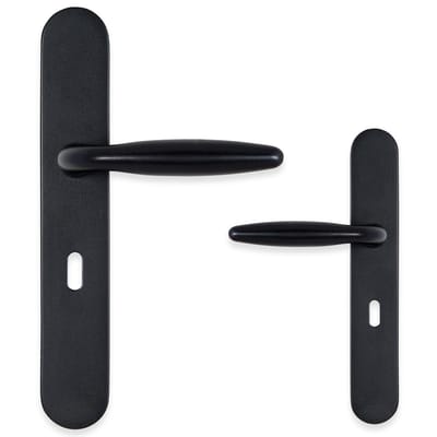 Sofia deurklink - kamerslot 72mm - mat zwart - complete set