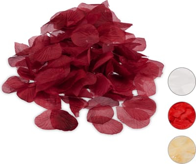 relaxdays - rozenblaadjes 500 stuks - confetti rozen blaadjes - bruiloft - rood