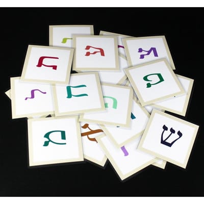 22 Hebreeuwse Letters Kinderen Montessori Baby Woorden Leren Kaart Flashcards Cognitieve Leren-Gerichte Speelgoed Onthouden Cadeaus ideaal voor