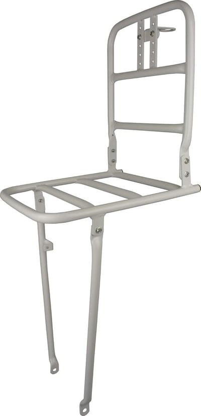 Fiets Voordrager - Fietsmand Voor - Bagage Vervoeren - Aluminium Lichtgewicht - 20 Inch Wiel - Wit