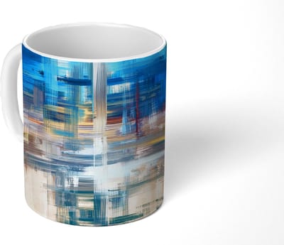 Mok - Koffiemok - Olieverf - Abstract - Schilderij - Mokken - 350 ML - Beker - Koffiemokken - Theemok