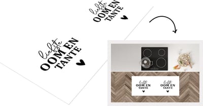 Keukenloper - Loper keuken - 'Liefste oom en tante' - Spreuken - Quotes - 120x50 cm - Keukenloper vinyl