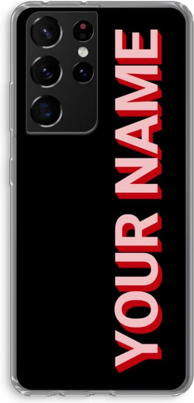 Gepersonaliseerd - Case Company® - Hoesje geschikt voor Samsung Galaxy S21 Ultra hoesje - Namecase - Soft Cover Telefoonhoesje - Bescherming aan alle Kanten en Schermrand