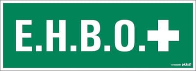 Pickup bord 33x12 cm - EHBO - E.H.B.O. Eerste Hulp Bij Ongelukken