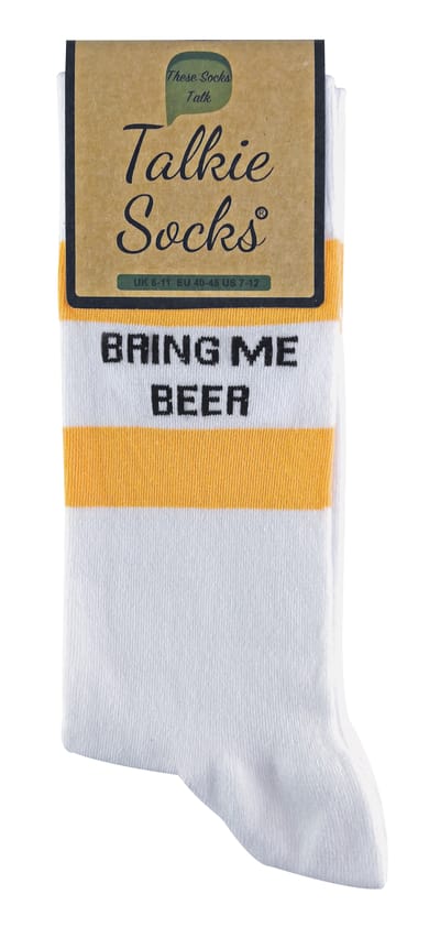 Nieuwigheid voor heren Bring Me Beer & Vodka katoenen sokken - Breng Me Bier