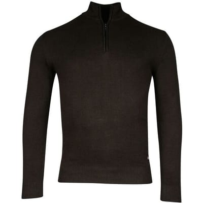 Baileys Trui Half Zip Allover 2-Tone Donker Groen / male