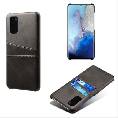 Back Cover met Opbergvakjes + PMMA Screenprotector voor Galaxy S20 (4G/5G)_ Zwart