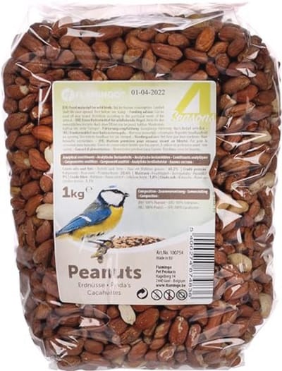 Gepelde pinda's voor wilde vogels – hoogwaardig voer, 1 kg