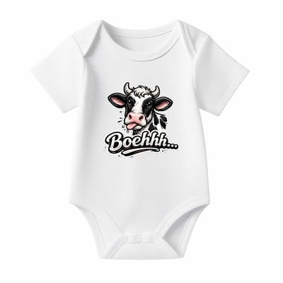Romper Boehhh - wit - 62/68 - korte mouw